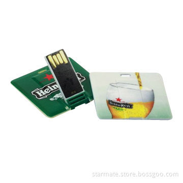 Square Mini Card USB, Customized Logo Printed